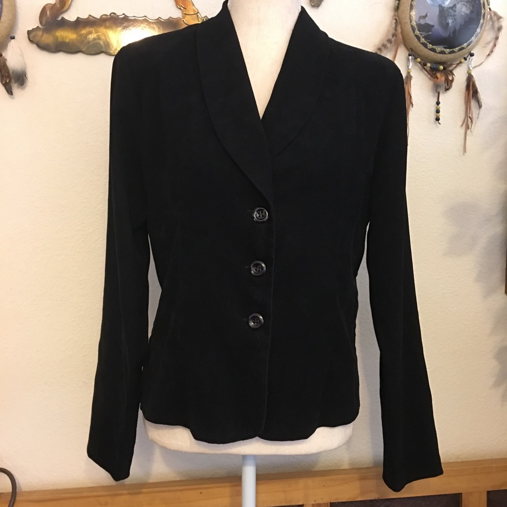 Vintage “I” Countess black textured career jacket